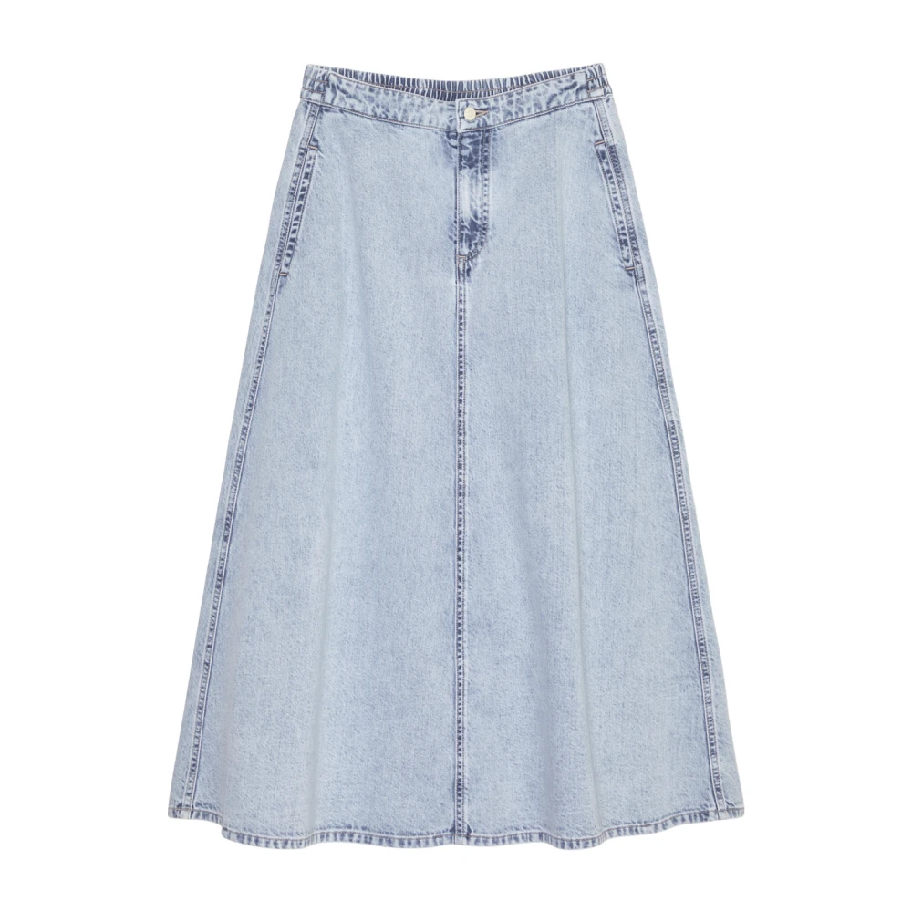 Marc O'Polo Jeans midi rok uitlopend Blue Dames