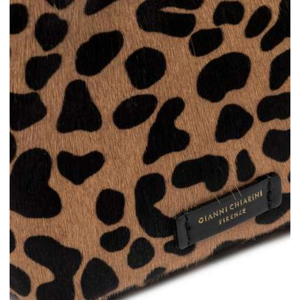 Gianni Chiarini Luipaard Mini Tas Crossbody Brown Dames