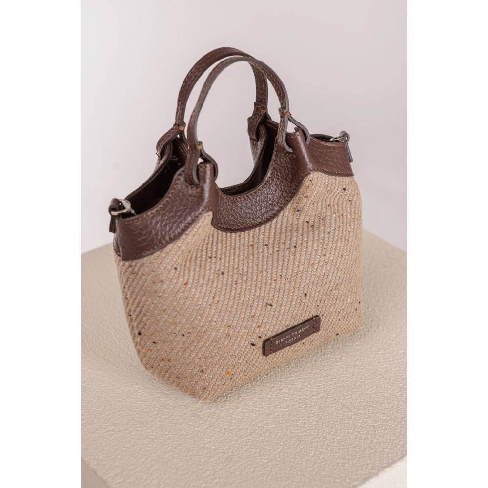 Gianni Chiarini Bruine leren schoudertas Brown Dames