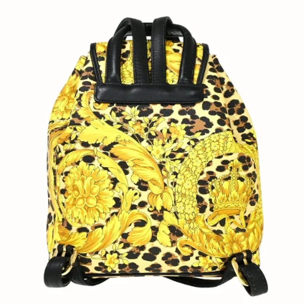 Versace Pre-owned Canvas backpacks Yellow Dames
