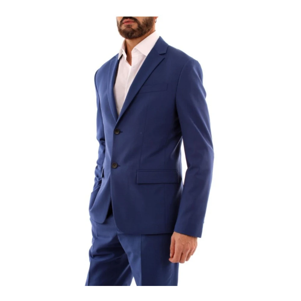 Calvin Klein Moderne Wollen Blazer Blue Heren