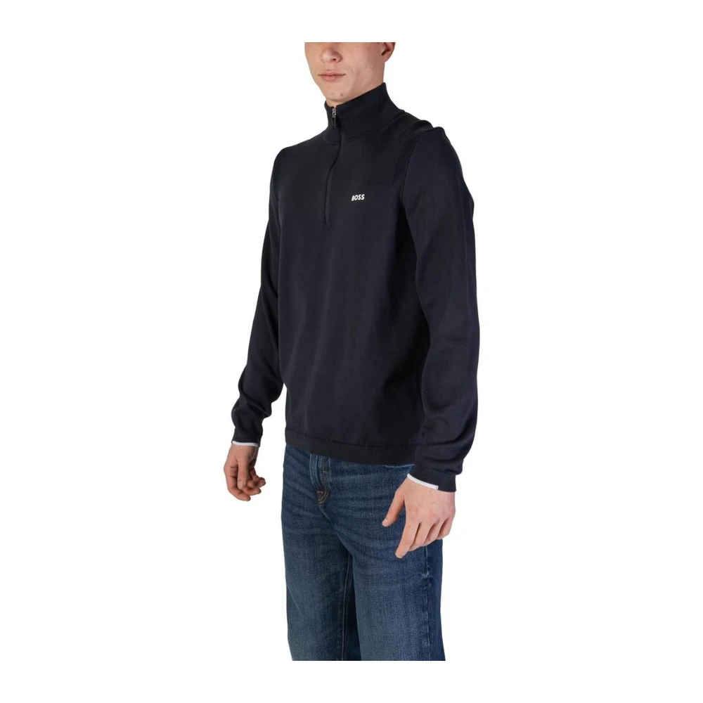 Hugo Boss Katoenmix cardigan met elastaan Blue Heren