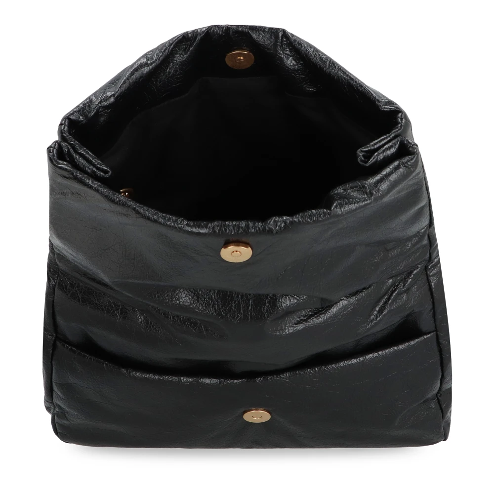 Balenciaga Leren schoudertas met kettingriem Black Dames