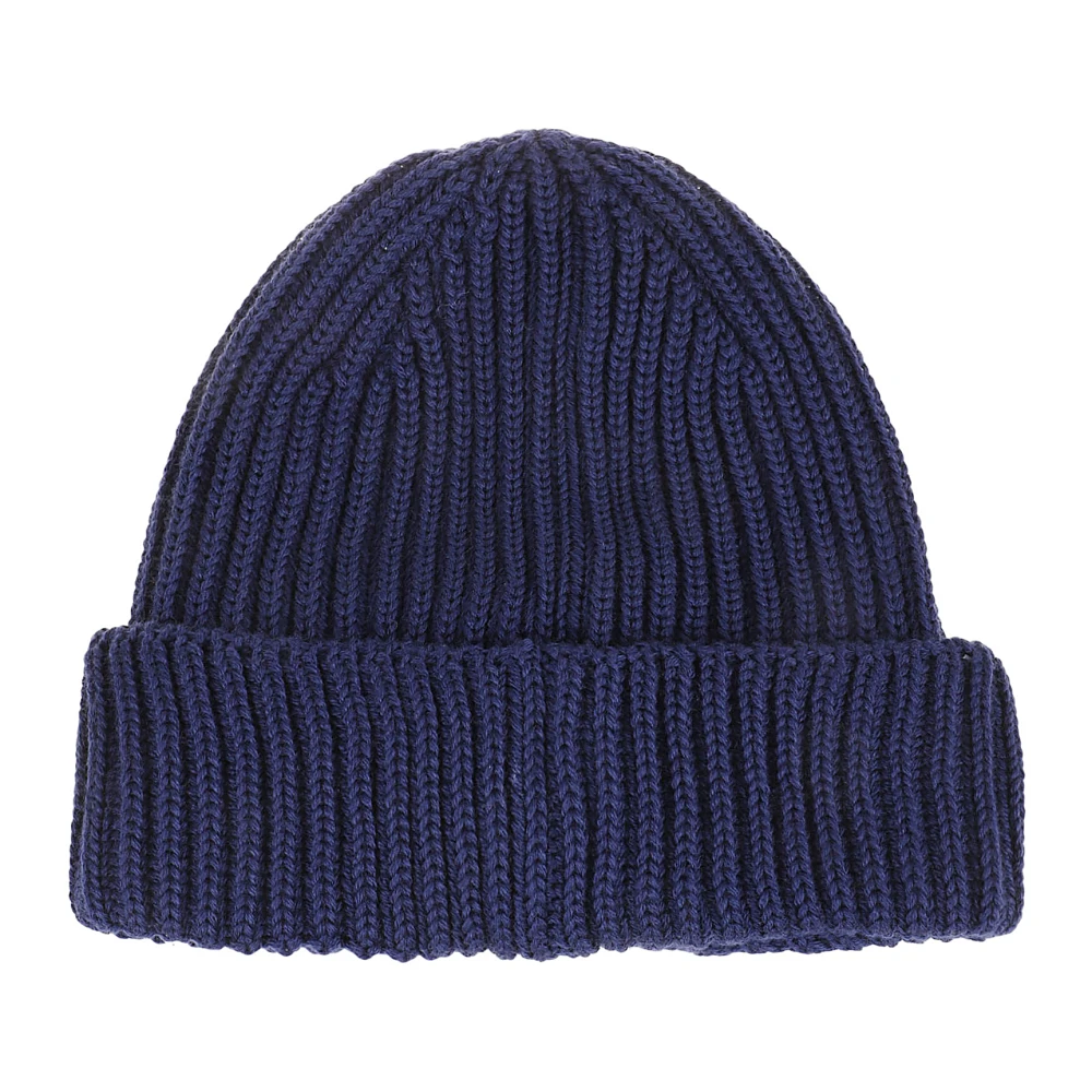 C.P. Company Blauwe Wollen Muts met Goggle Detail Blue Heren
