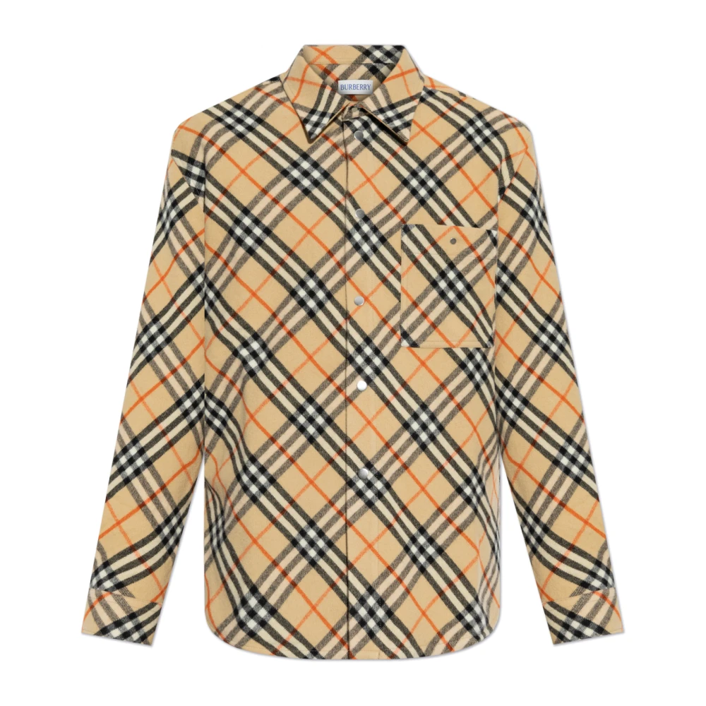 Burberry Hombre Beige - Camisa De Lana A Cuadros - Shirts - S