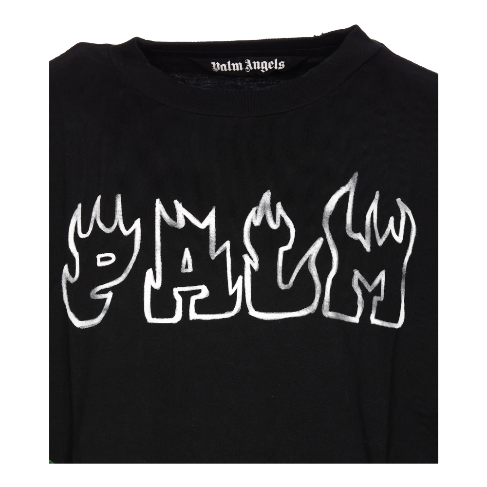 Palm Angels Zwart Streetwear Sweatshirt met PalmSkull Print Black Heren