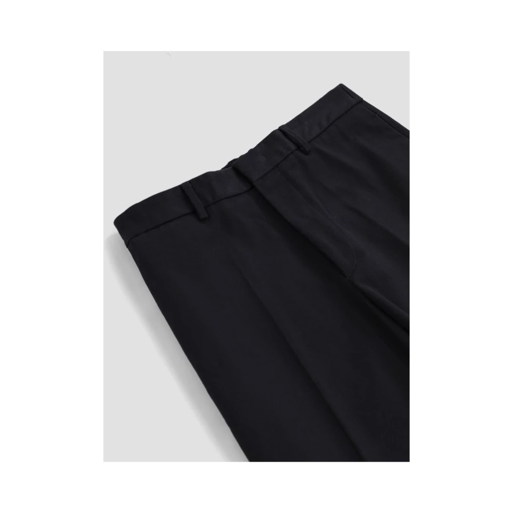 Jil Sander Navy blauwe katoenen straight-leg broek Blue Heren