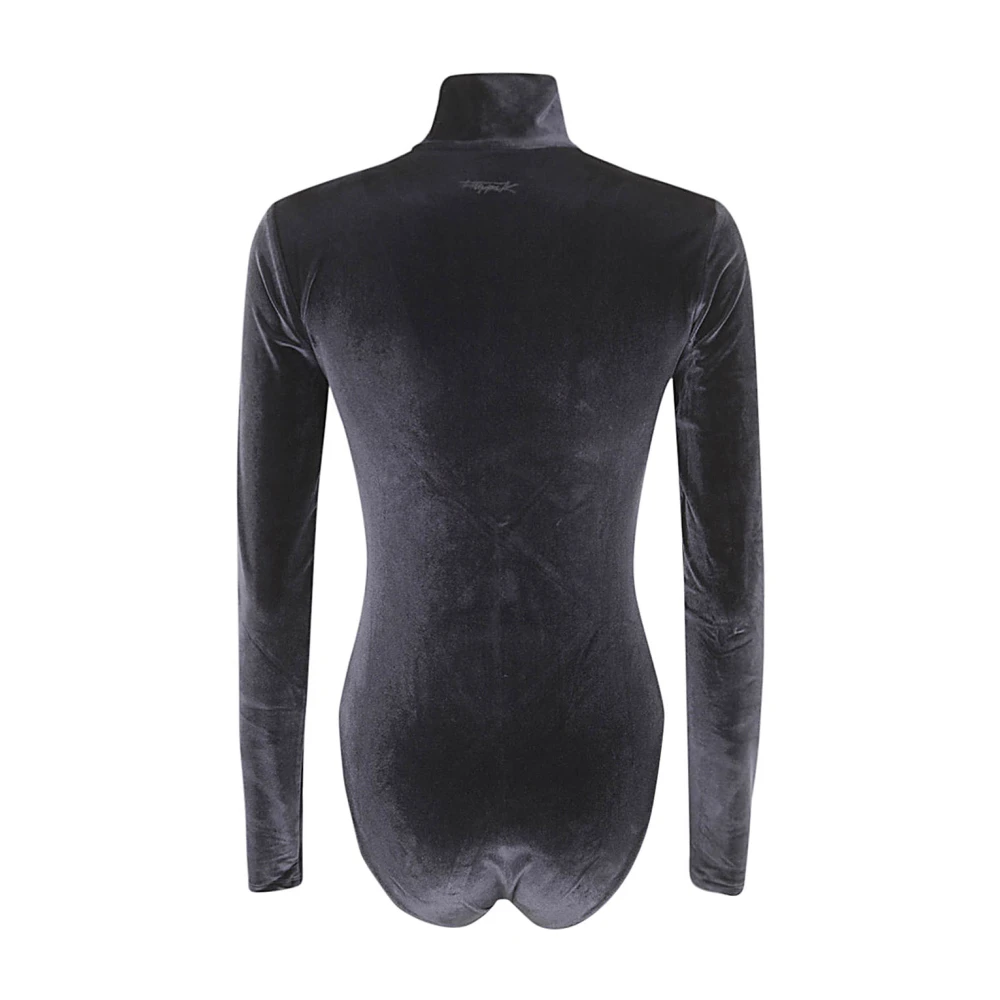 Filippa K Zwart Velvet Rits Body Black Dames