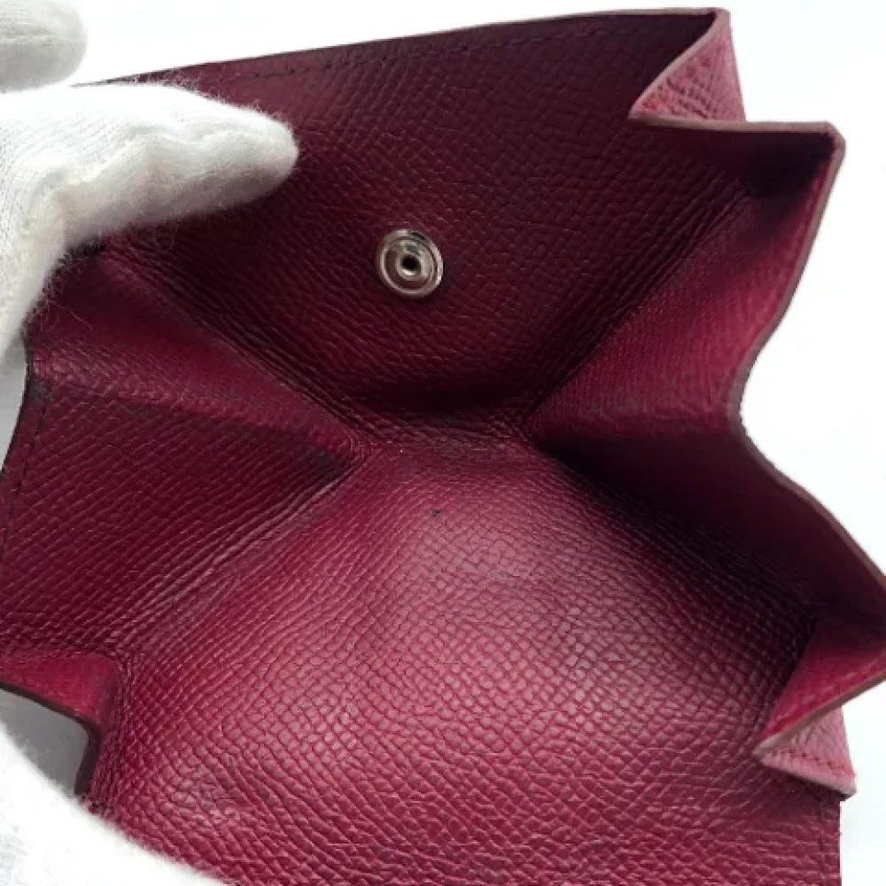 Hermès Vintage Pre-owned Leather wallets Red Dames