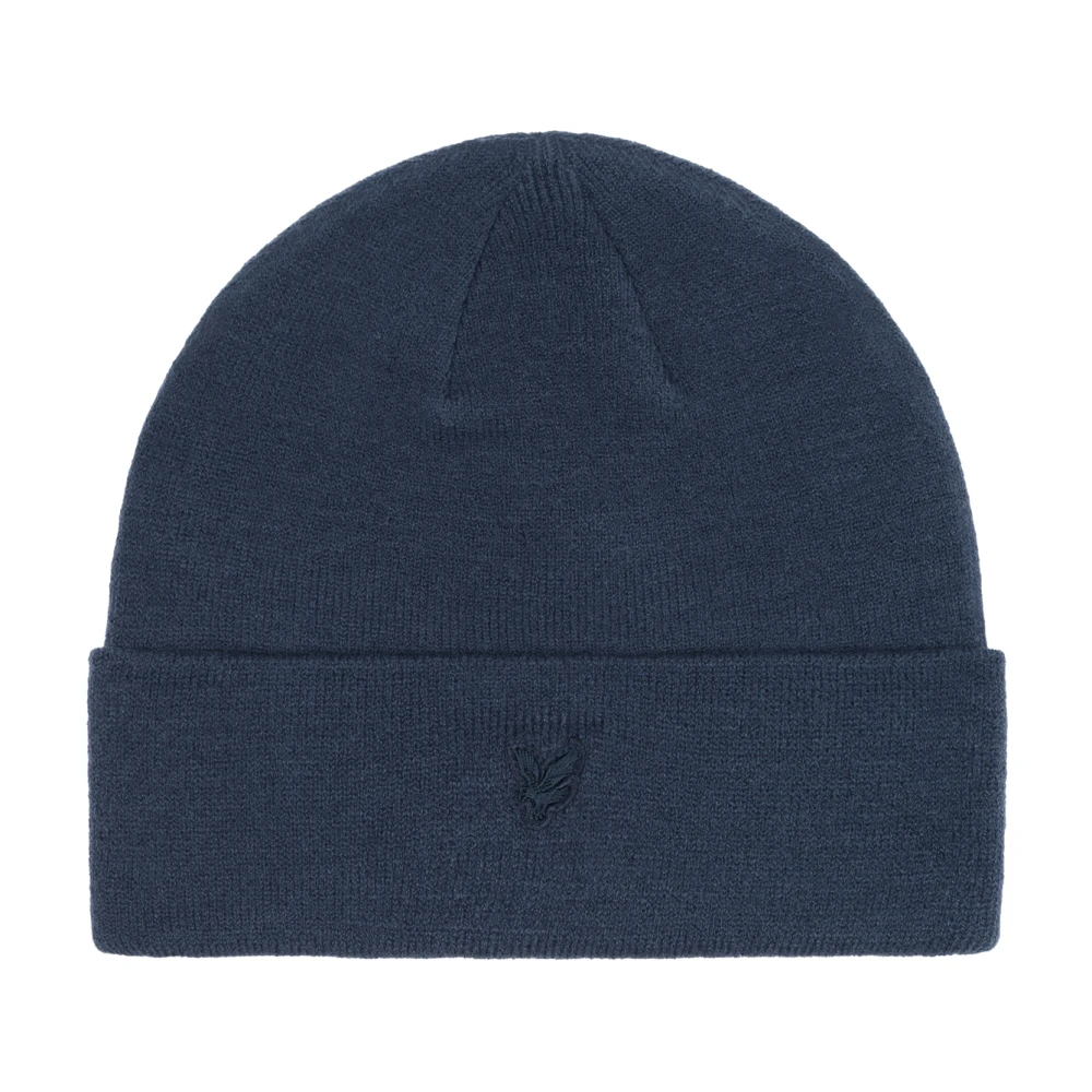 Lyle & Scott Tonal Eagle Beanie Hoofddeksel Blue Heren