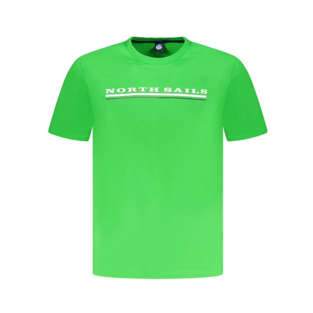 North Sails , T-Shirts, Male, Green, Xl, Cotton T-Shirt