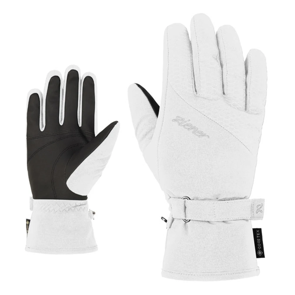 Ziener Witte Mist GTX Ski Handschoenen White Dames