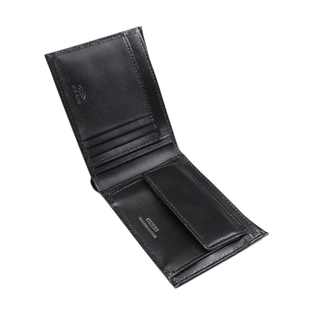 Guess Leren Herenportemonnee Lente Zomer Collectie Black Heren