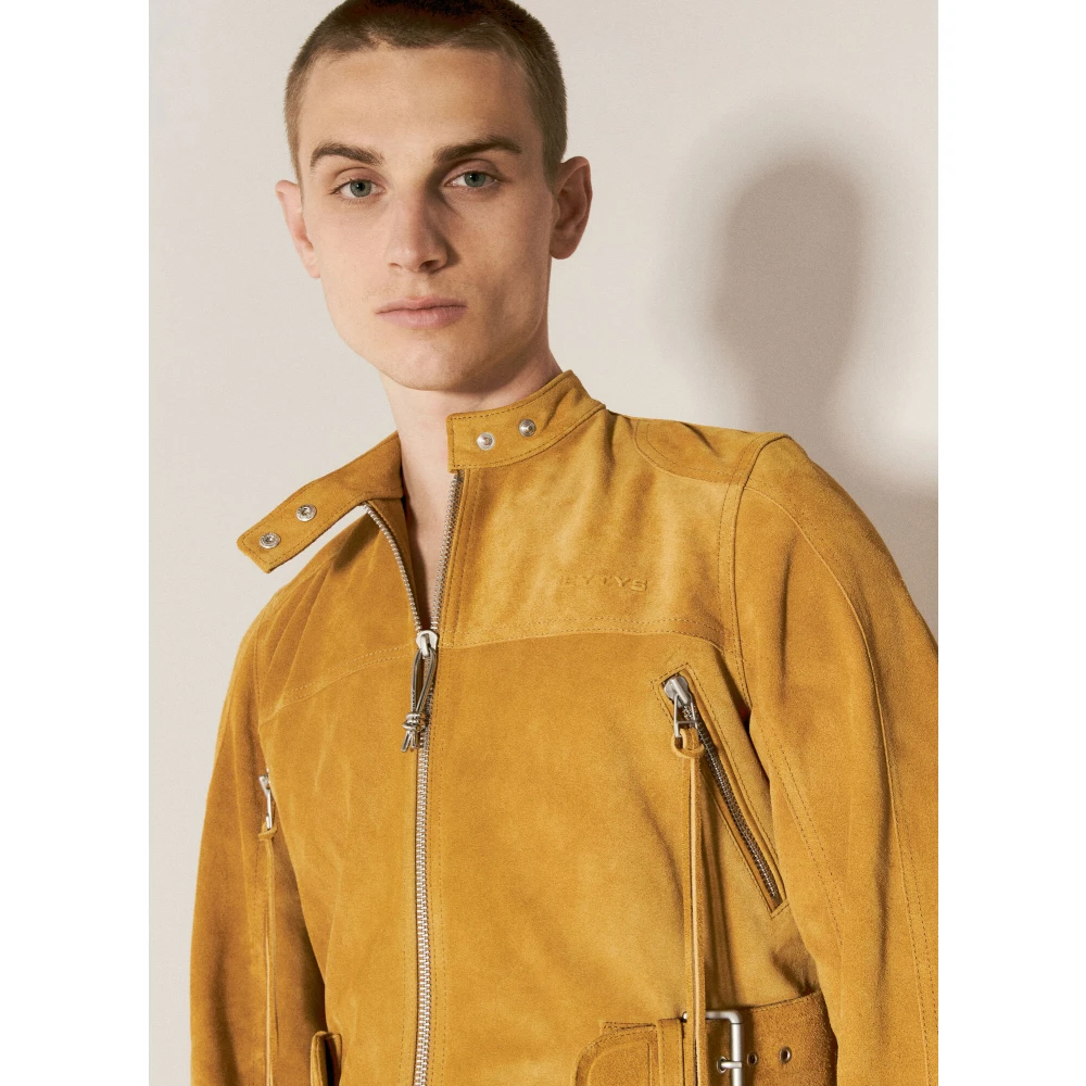 Eytys Suede Biker Jacket Yellow Heren