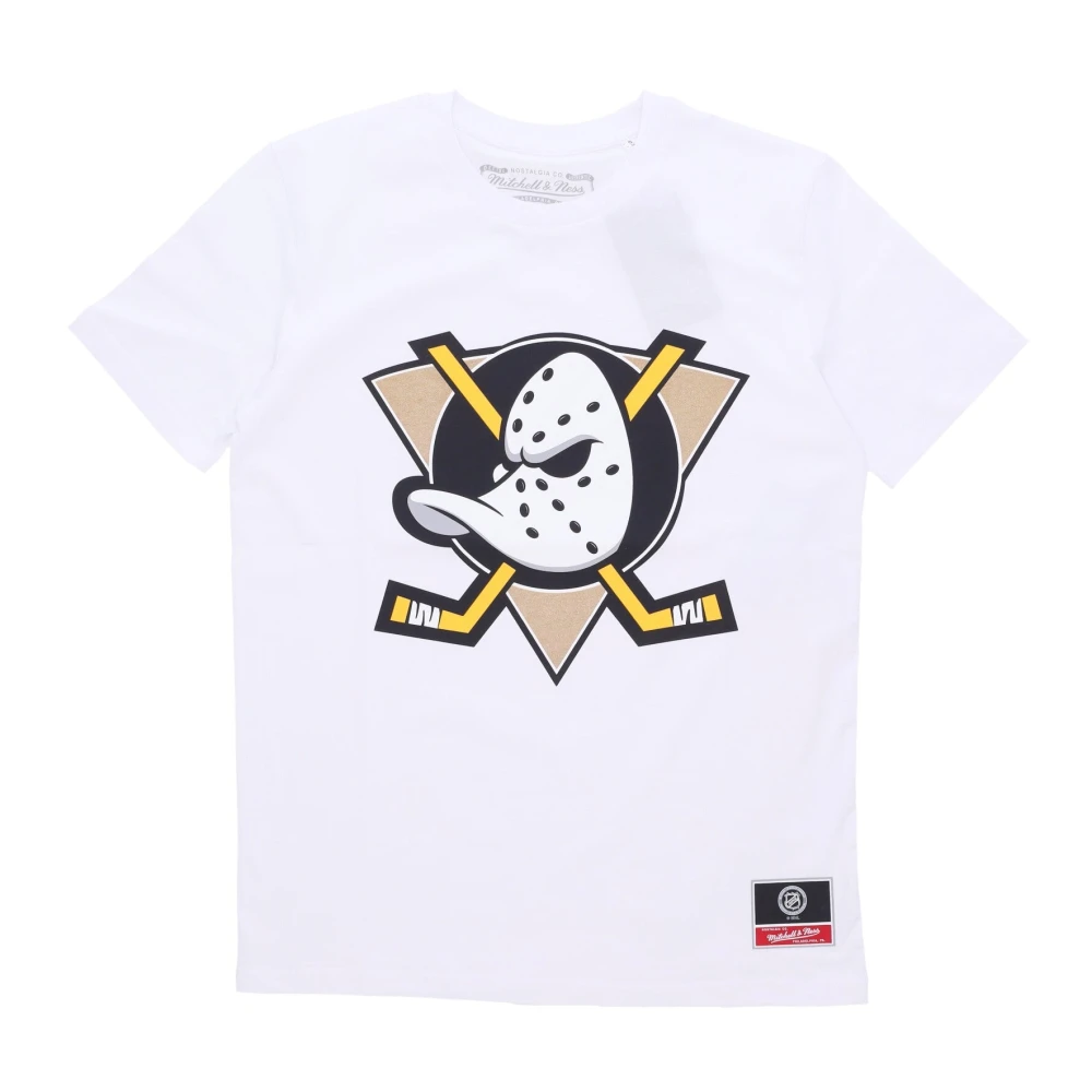 Mitchell & Ness NHL Team Logo Tee Wit White Heren