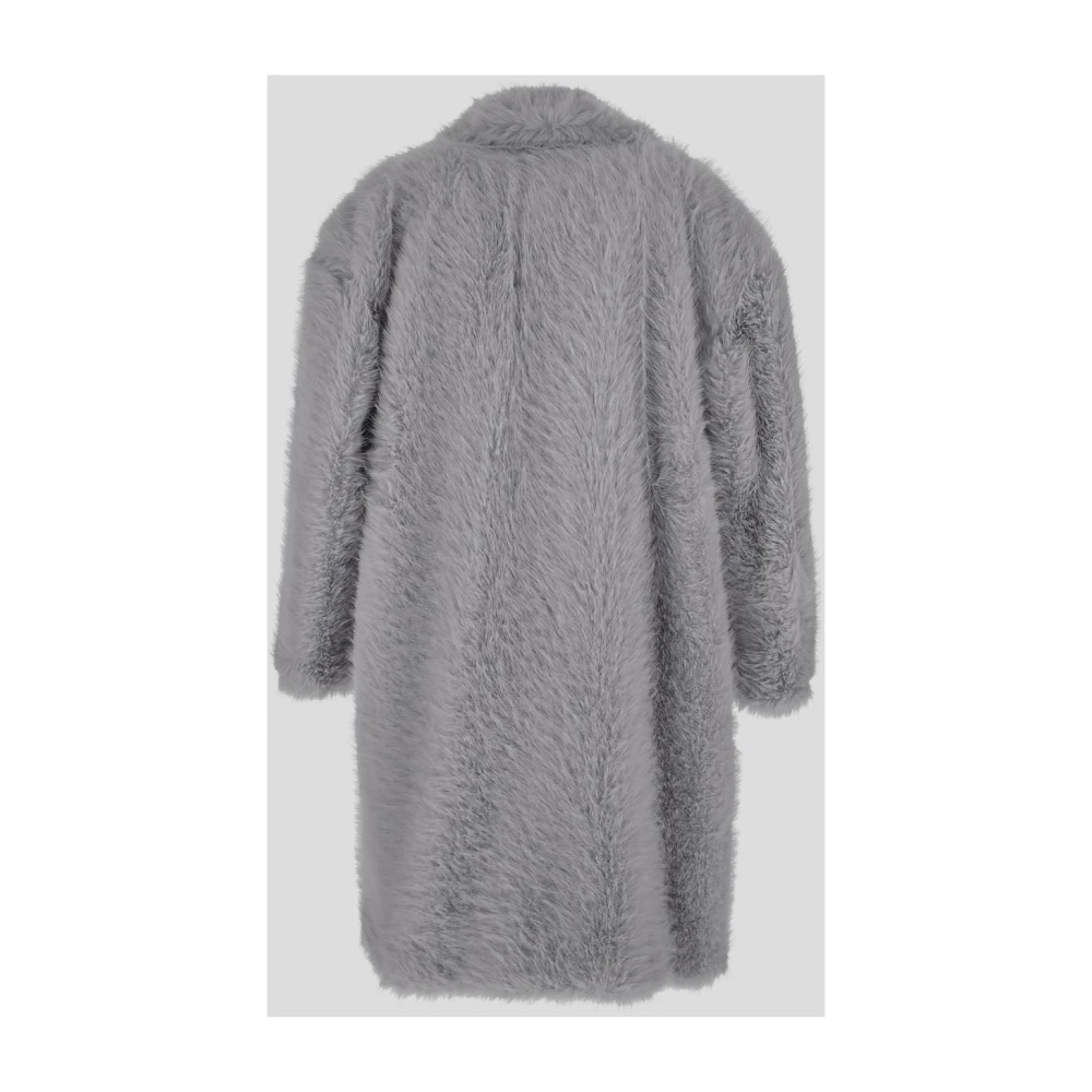 SPORTMAX Faux Fur Damesjas Gray Dames