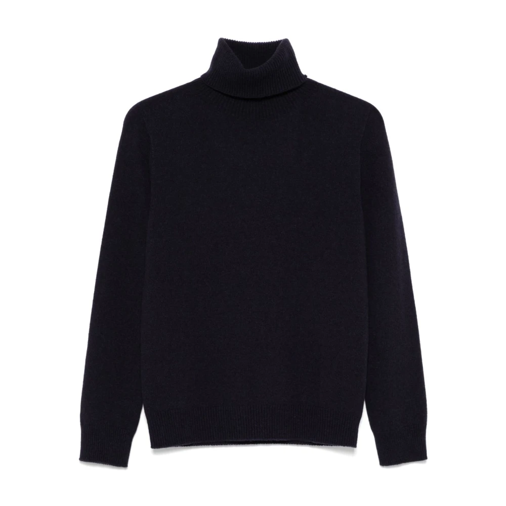 Jucca Navy Blue Roll Neck Sweater Blue Dames