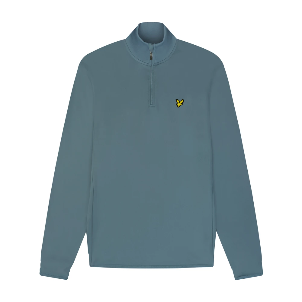 Lyle & Scott Tech 1 4 Zip Midlayer Blue Heren