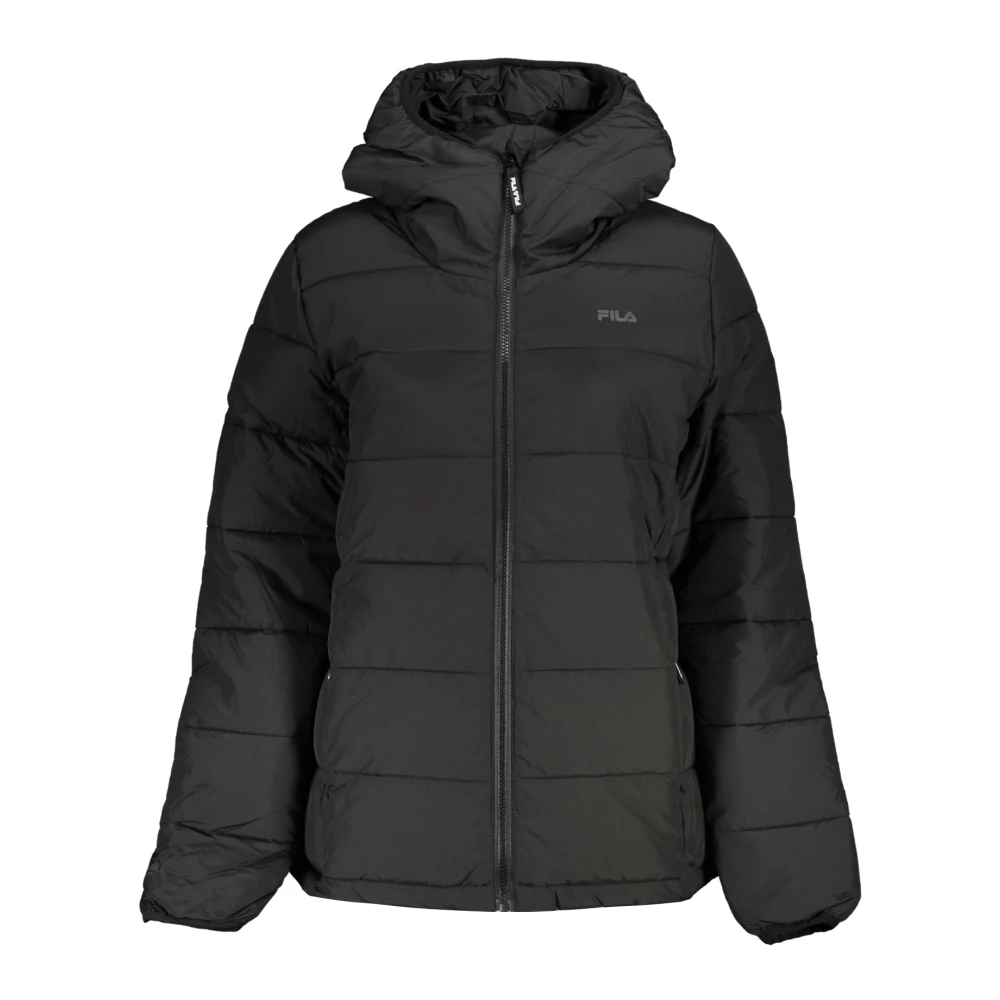Fila Zwarte hoodie met zakken en print Black