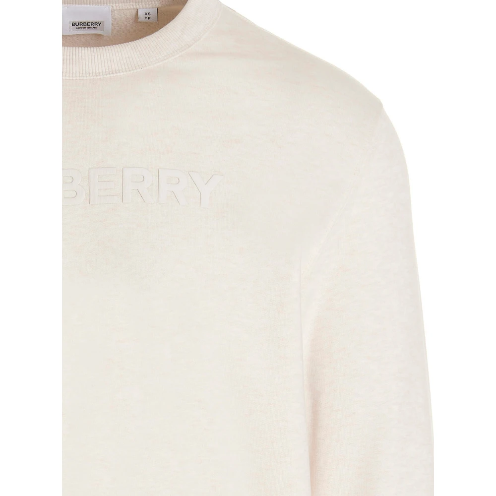 Burberry Crème Sweatshirt Regular Fit Alle Temperaturen 100% Katoen Beige Heren