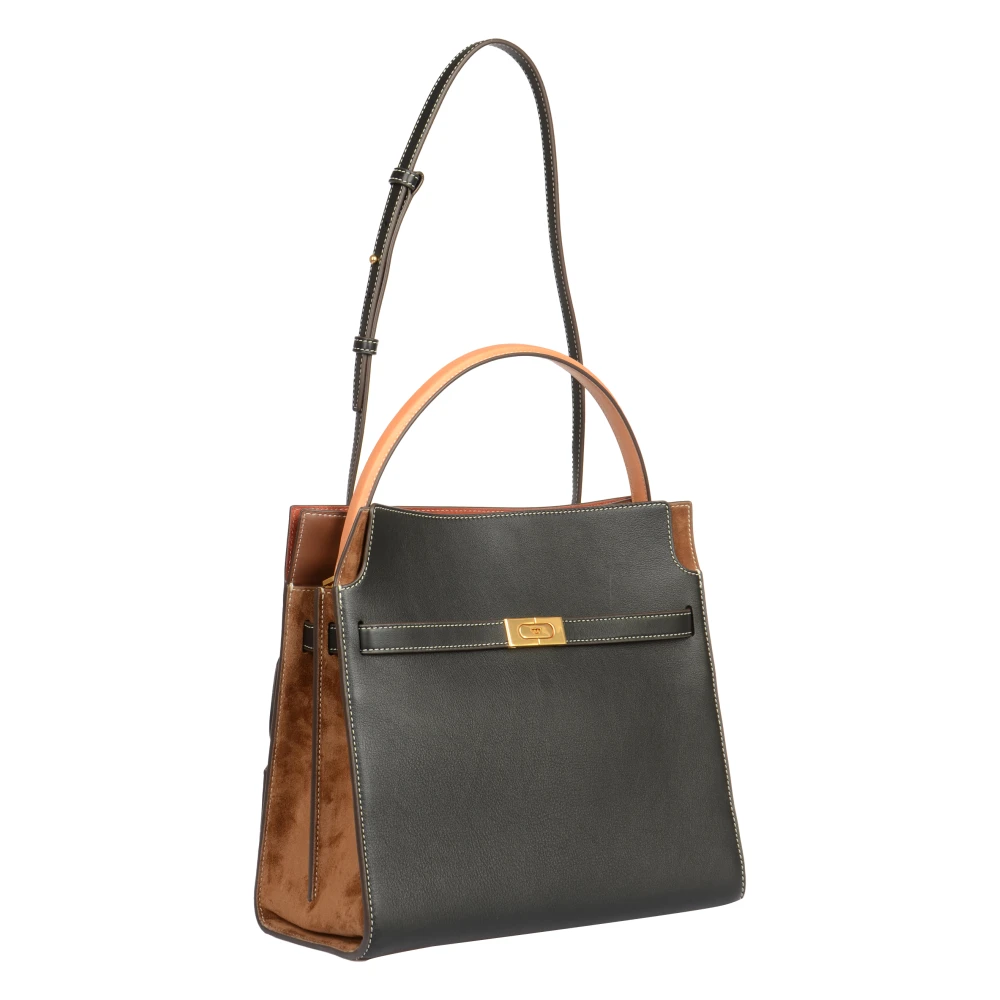 TORY BURCH Zwarte Dubbele Tas voor Vrouwen Black Dames