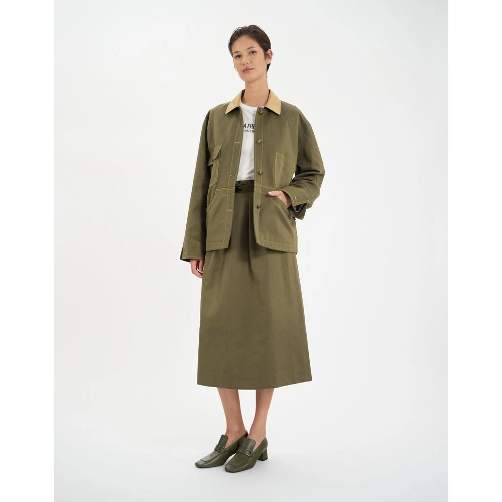 Ines De La Fressange Paris Melchior katoenen werkjas Brown Dames