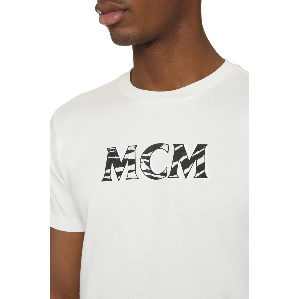 MCM Cotton Logo T-shirt White Heren