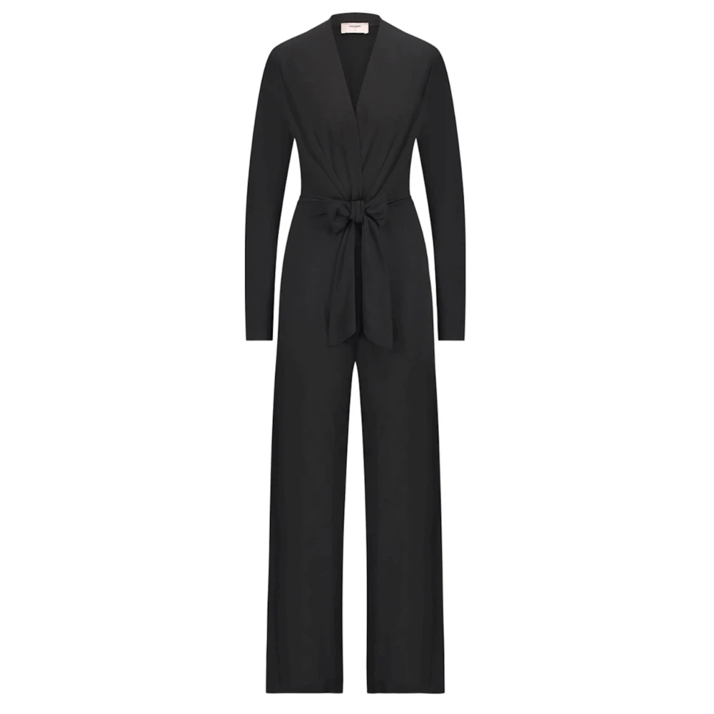 Freebird Zwarte Jumpsuit met Wijde Pijpen Black Dames