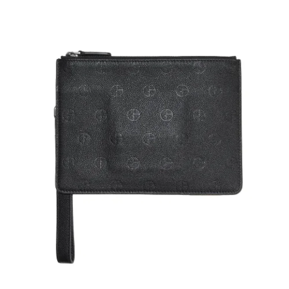 Armani Pre-owned Leather handbags Black Dames