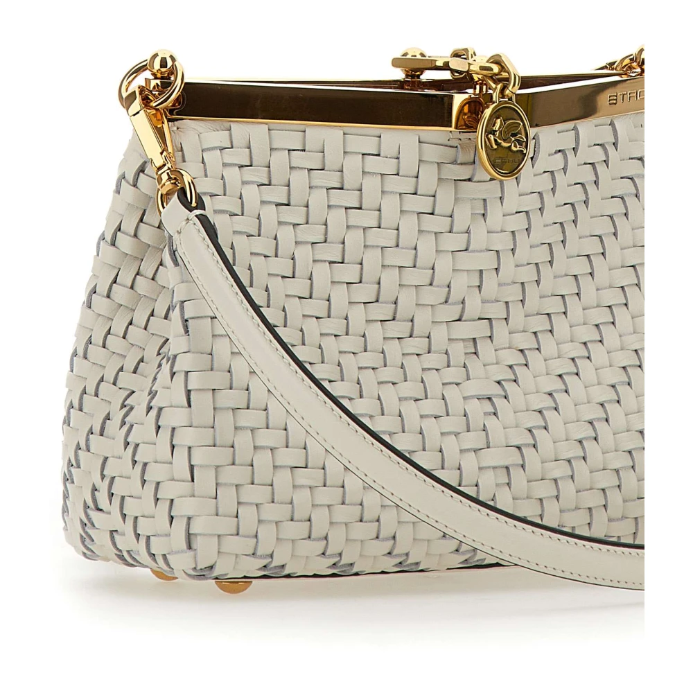 ETRO Witte Kalfsleren Mini Tas White Dames