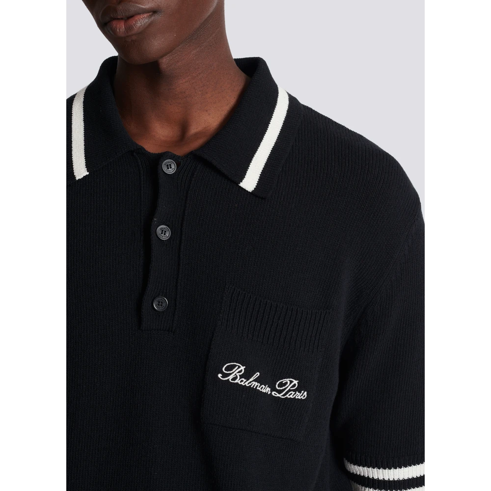 Balmain Handtekening polo shirt Black Heren