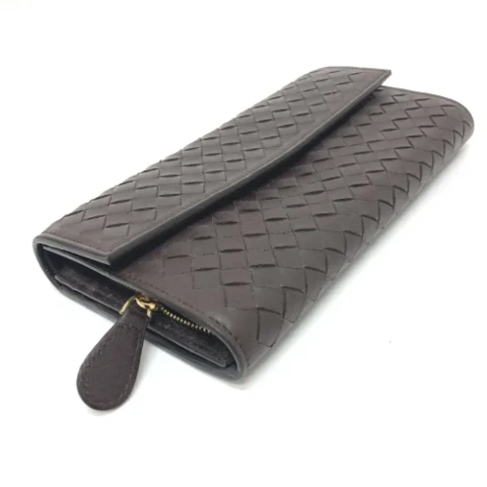 Bottega Veneta Vintage Pre-owned Leather wallets Brown Dames