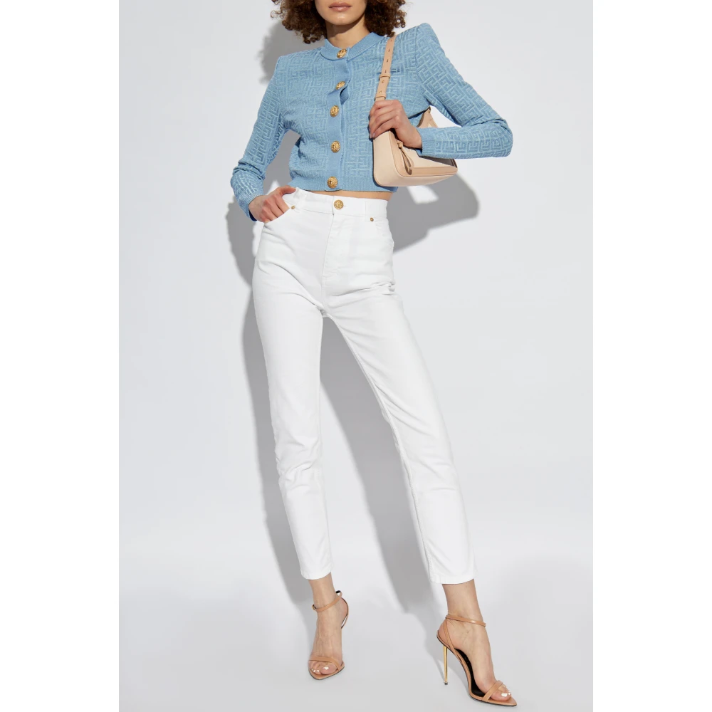 Balmain Jeans met toelopende pijpen White Dames