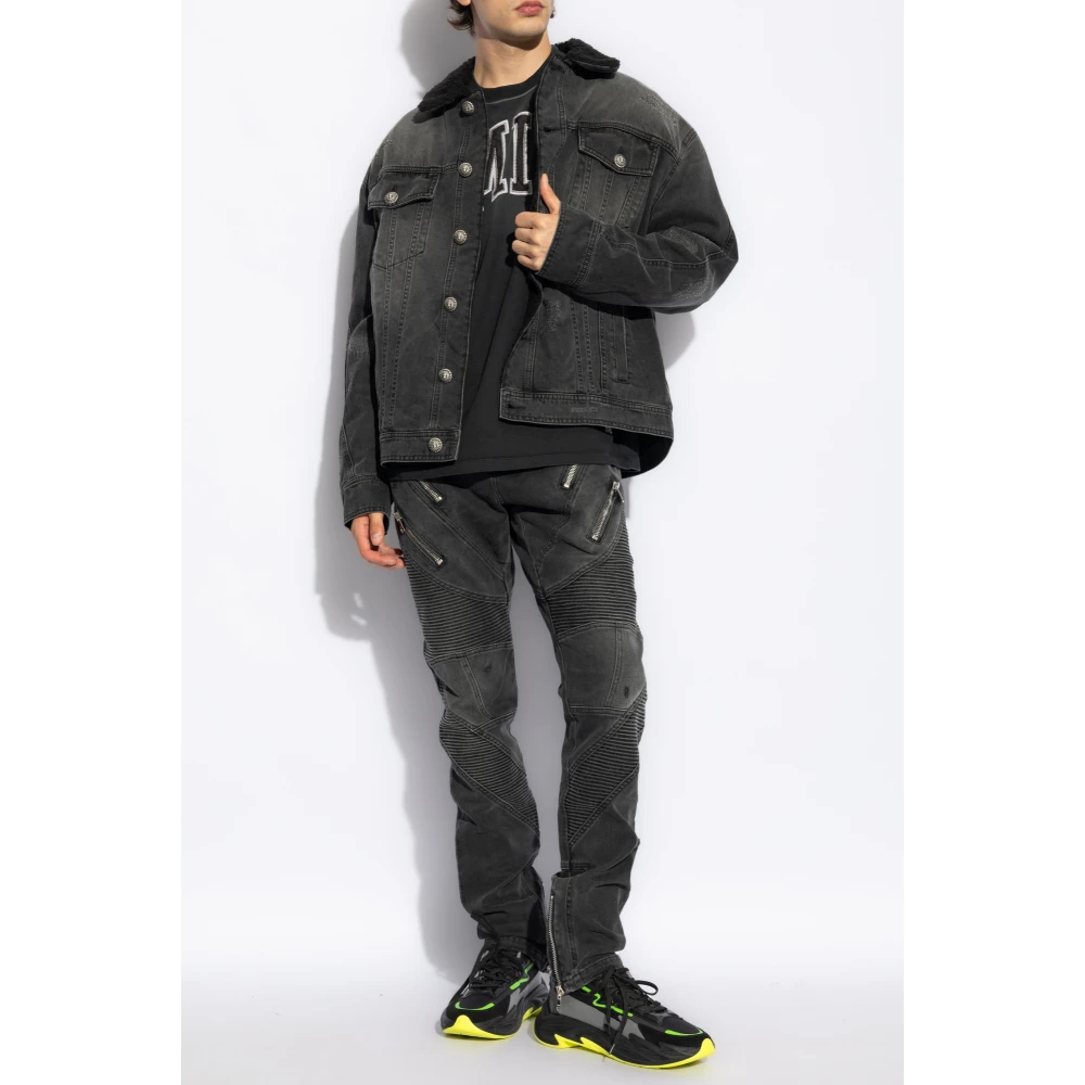 Balmain Denim Jas Gray Heren