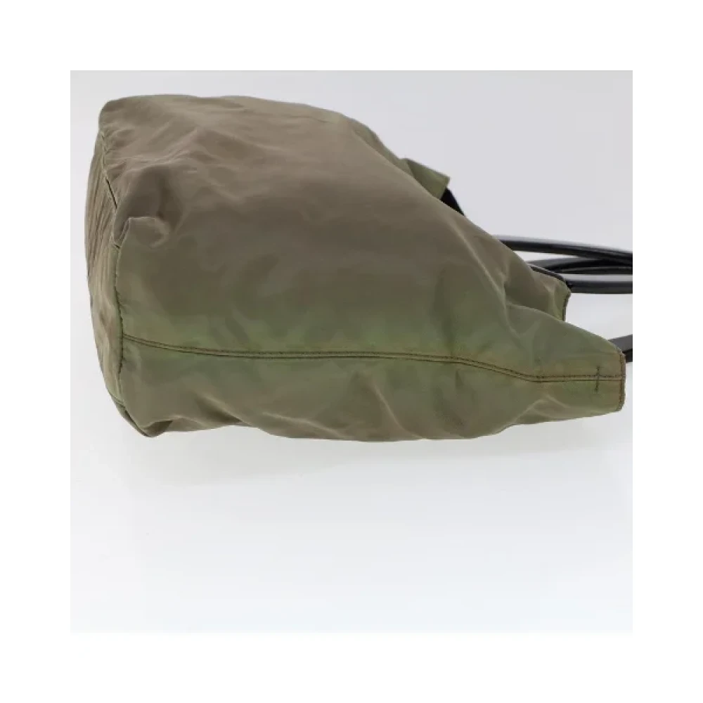 Prada Vintage Pre-owned Nylon handbags Green Dames