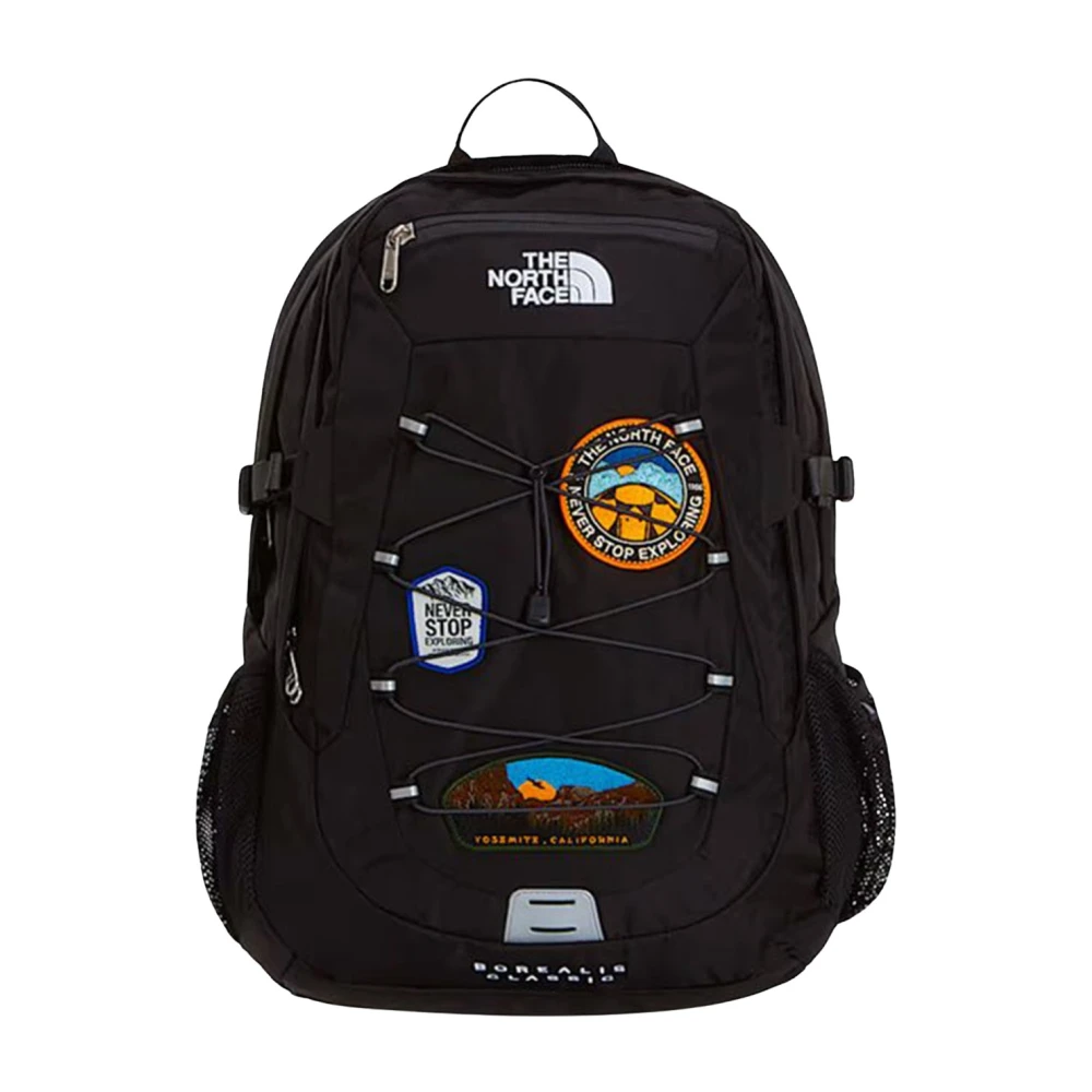 The North Face Black Backpacks, Male, One Size, Borealis Nylon Backpack With Patches