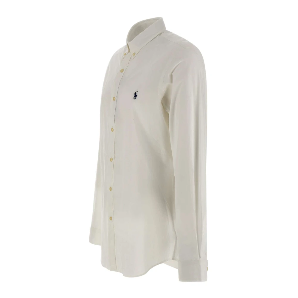 Polo Ralph Lauren Heren Stretch Katoenen Overhemd Wit White Heren