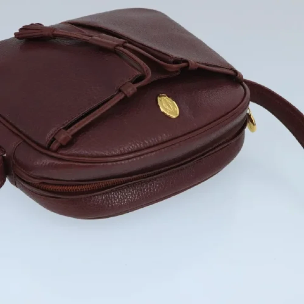 Cartier Vintage Pre-owned Leather shoulder-bags Red Dames