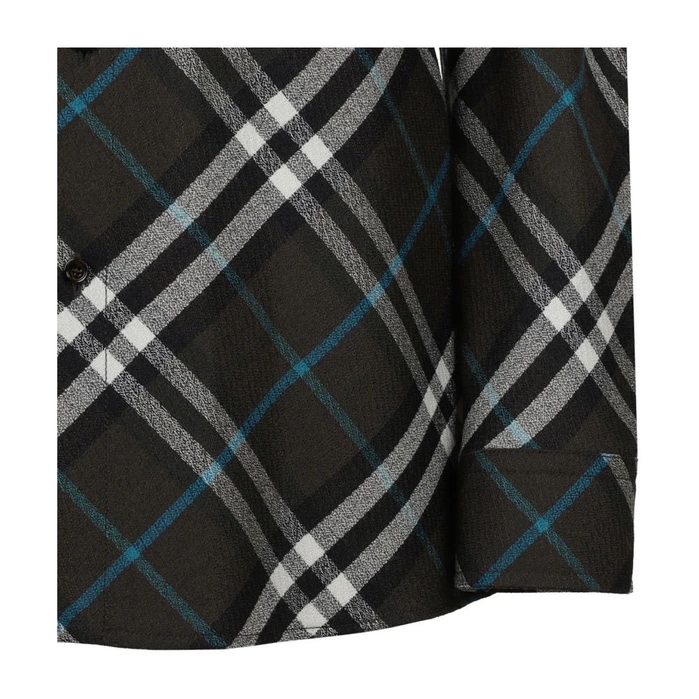 Burberry Zwarte Geruite Riemshirt Multicolor Dames
