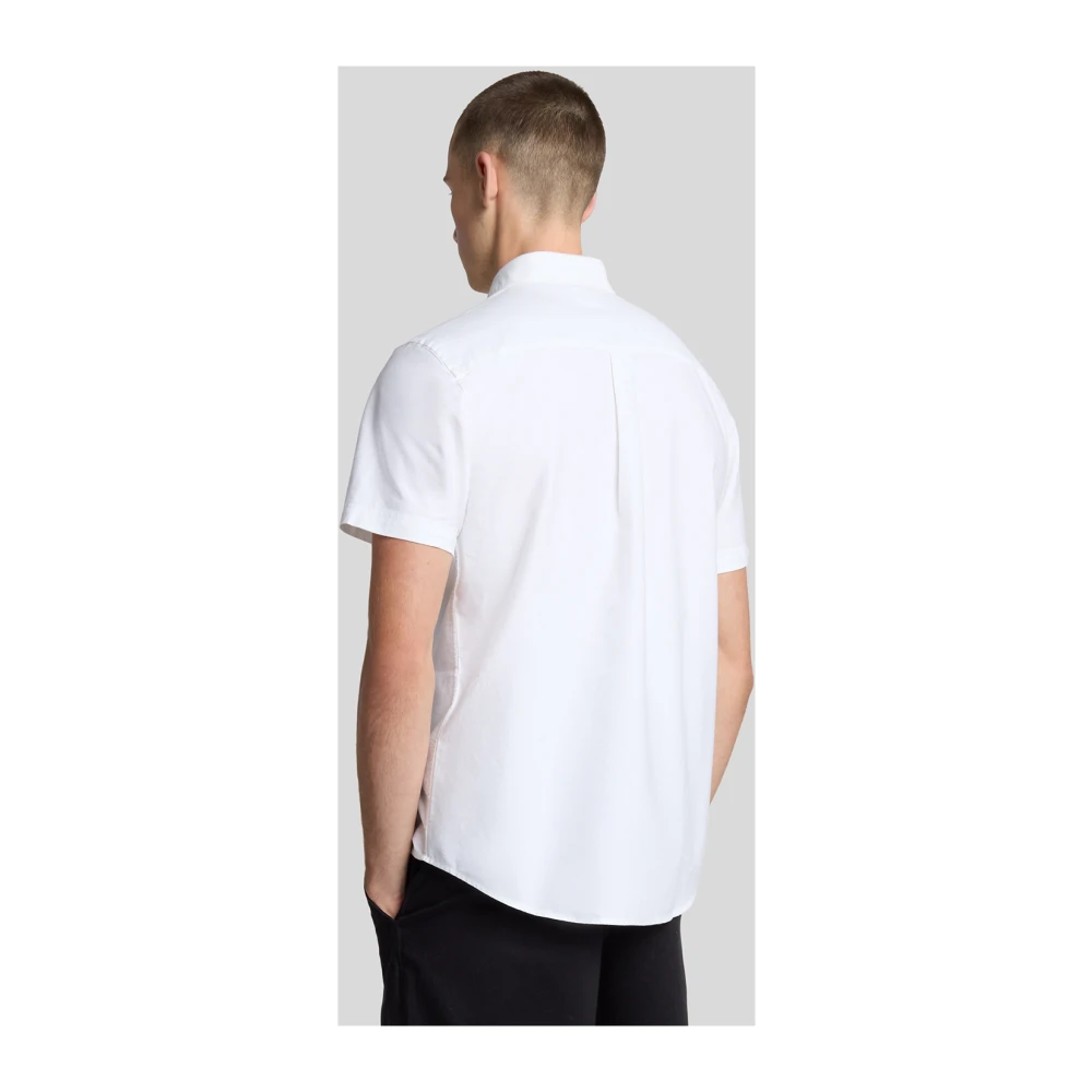 Lyle & Scott LS Geweven Overhemden Korte Mouw Oxford Overhemd White Heren