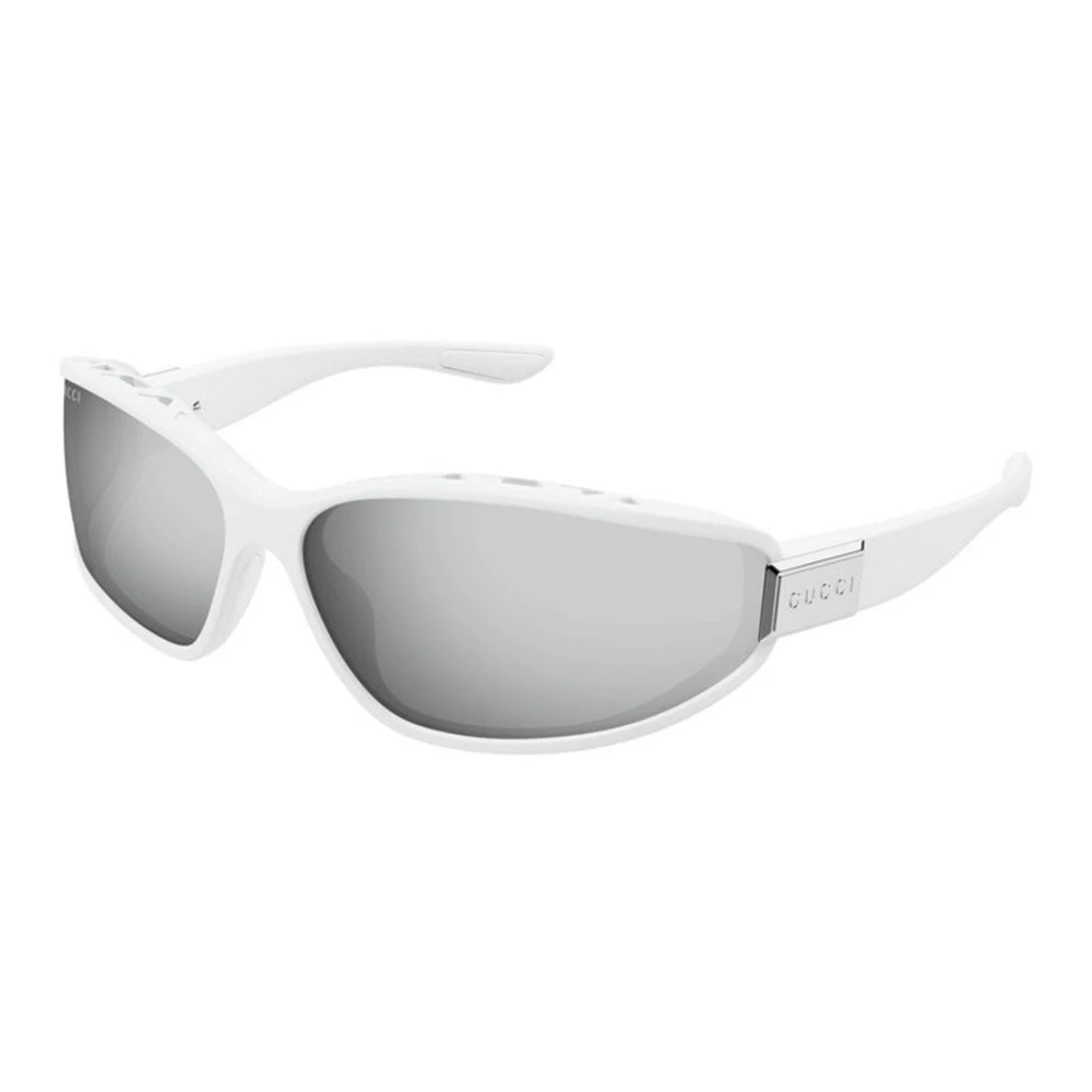 Gucci White Sunglasses, Male, One Size, Geometric Sunglasses