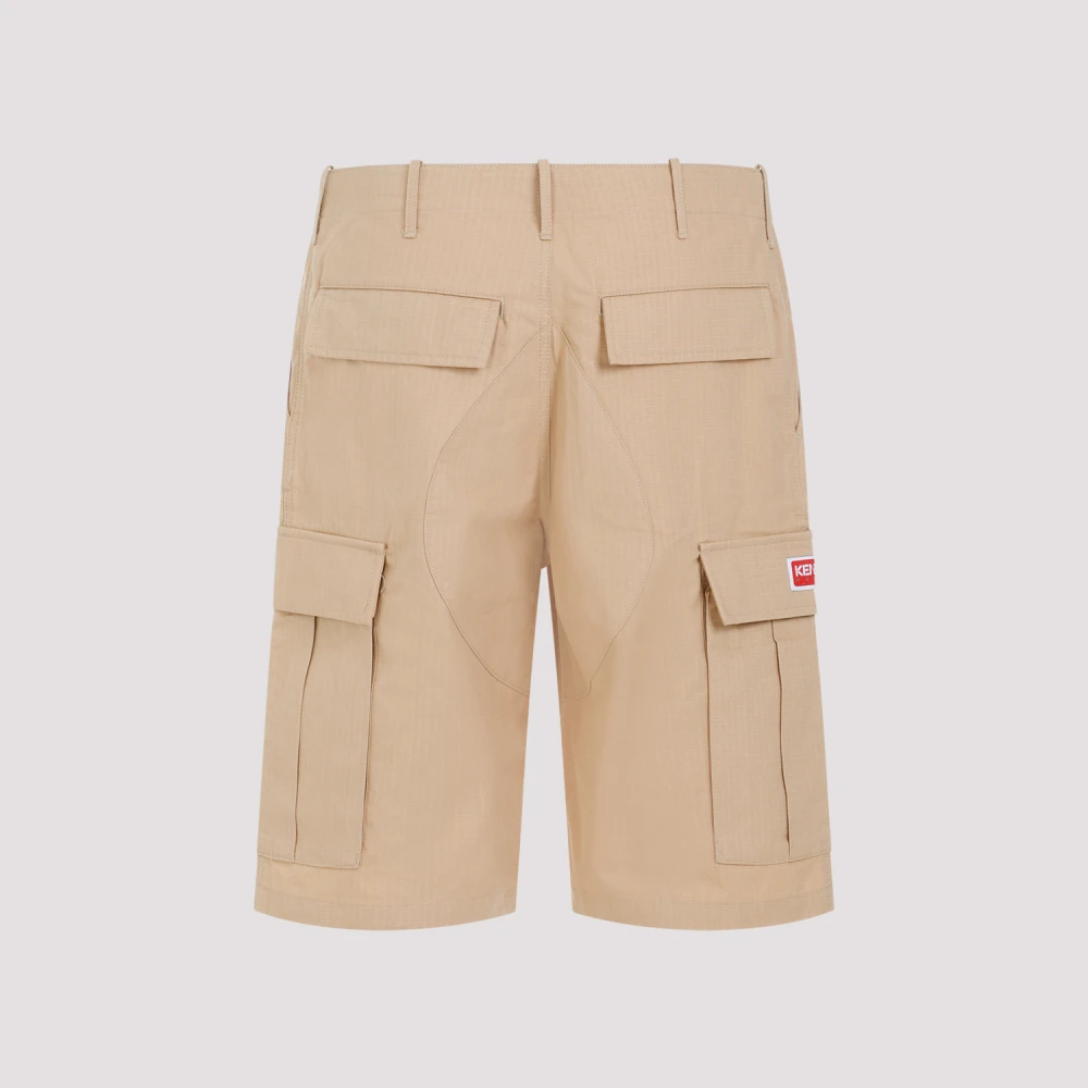 Kenzo Kameel Werkshorts Beige Heren