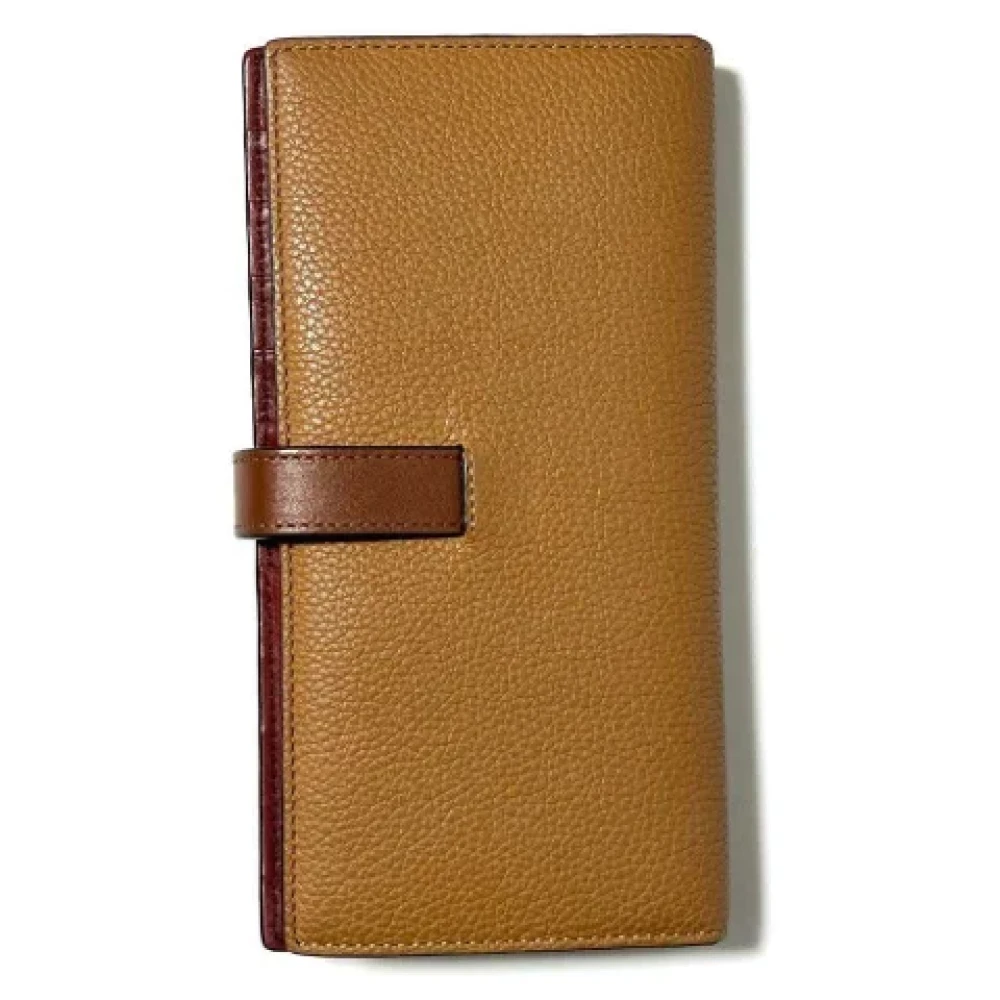 Loewe Pre-owned Leather wallets Brown Dames