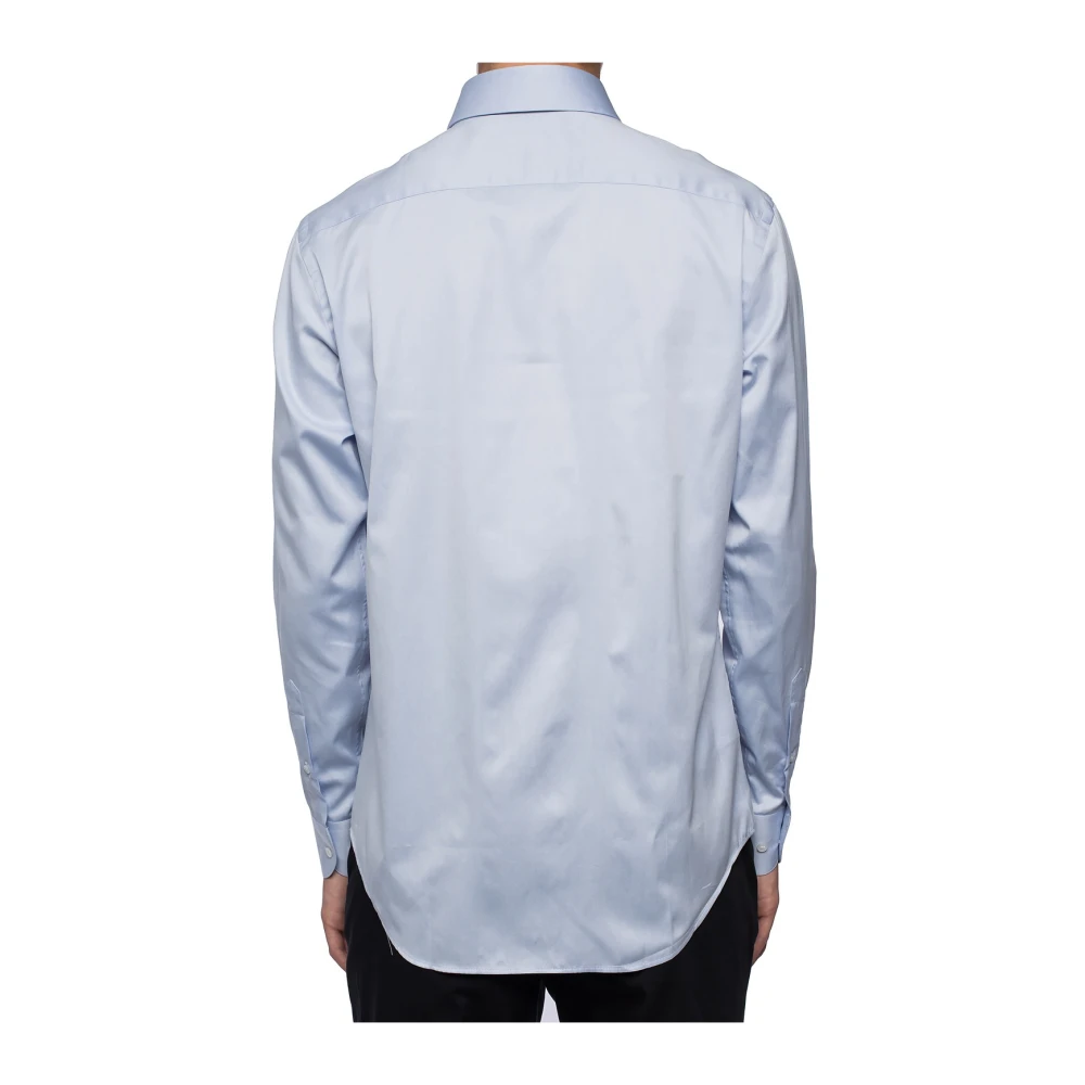 Giorgio Armani Overhemd met drukknoopkraag Blue Heren