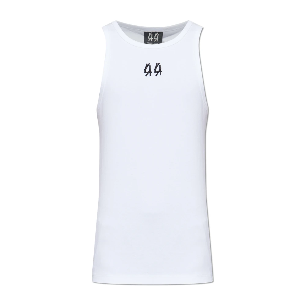 44 Label Group Men's White Sleeveless Tops, S, Top With Straps