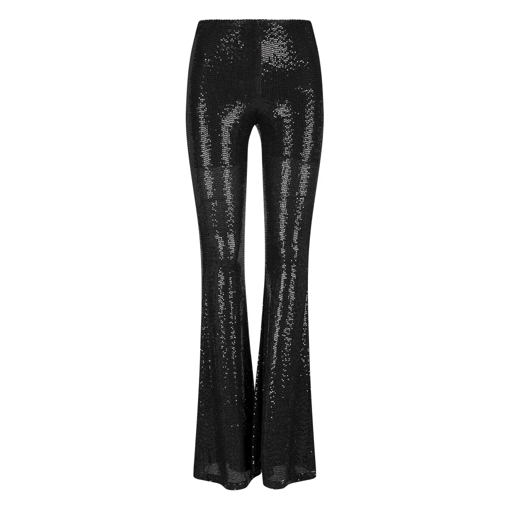 Nicowa Pailletten Flared Broek Vicowi Black Dames