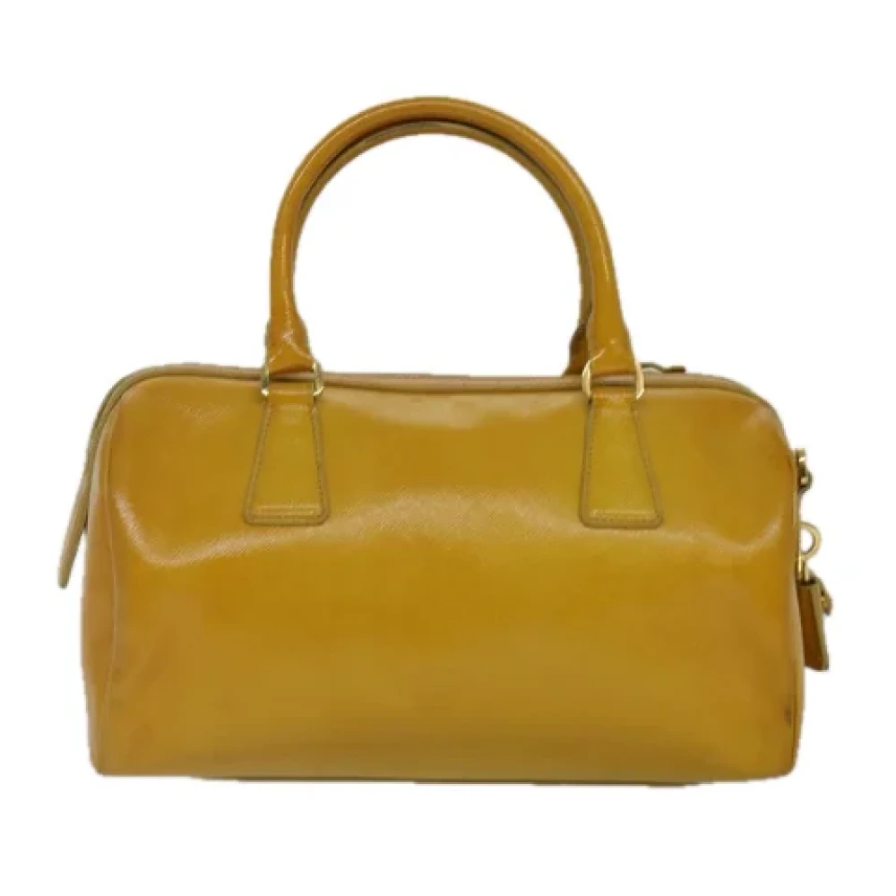 Prada Vintage Pre-owned Leather prada-bags Yellow Dames