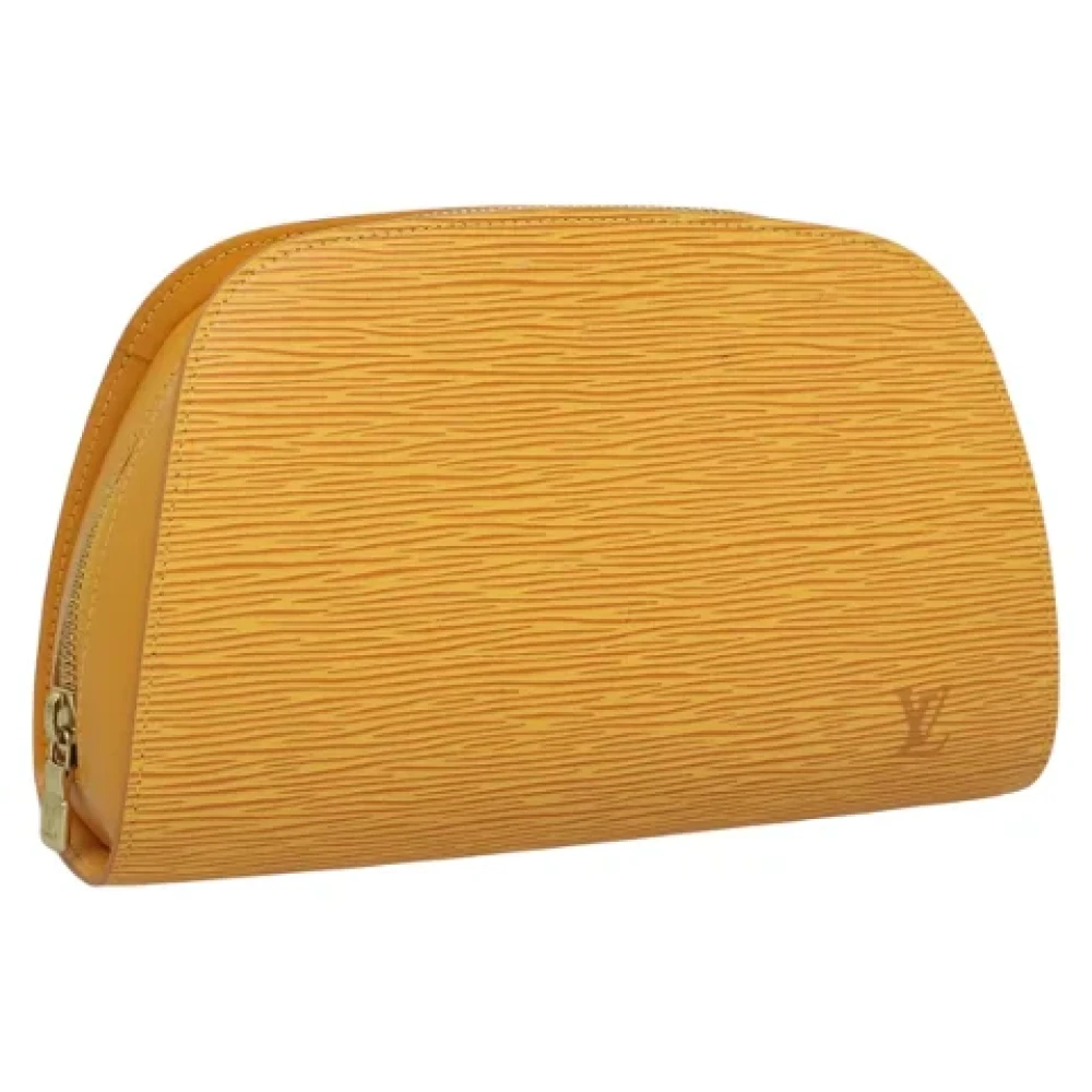 Louis Vuitton Vintage Pre-owned Leather pouches Yellow Dames