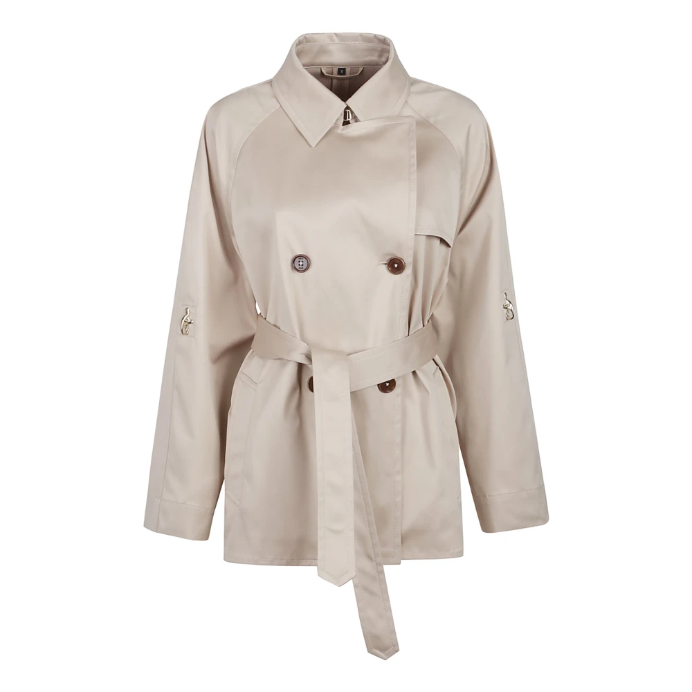 Fay Kort Trenchcoat för Stadsstil Beige, Dam