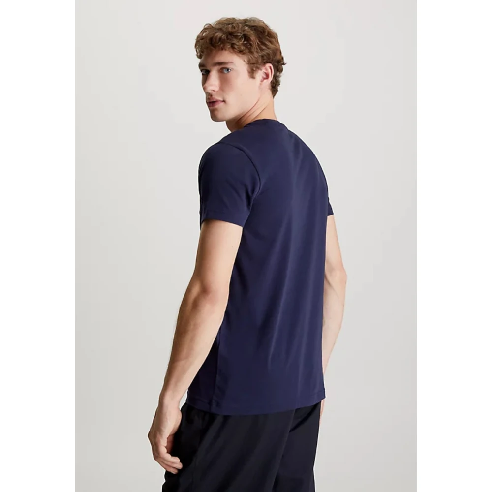 Calvin Klein Night Sky T-shirt Slim Fit Korte Mouw Blue Heren
